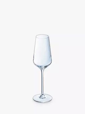 Eclat Cristal dArques Paris Ultime Champagne Flutes, Set of 6, 230ml, Clear