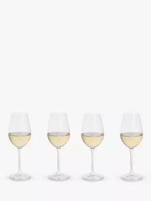 Dartington Crystal Entertain White Wine Glass, Set of 4, 250ml, Clear