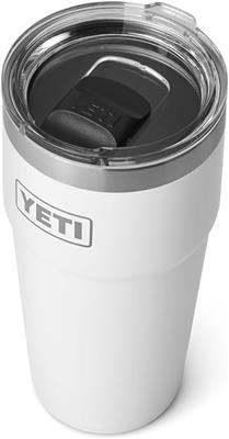 YETI Rambler 20 oz (591 ml) Stackable Cup with Removable Magslider Lid, Stainless Steel Vacuum Insulated Coffee Cup, Black : Amazon.co.uk: Home & Kitc