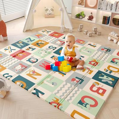 Dripex Baby Play Mat, 177×148×1.5cm Large Foam Crawling Playmat, Extra Thick Folding Reversible Waterproof Non Toxic Portable Floor Mat with Letters a