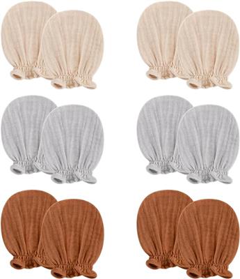 Amazon.com: Pro Goleem 3-Pack Muslin Baby Mittens for Newborn, 100% Cotton No Scratch Soft Breathable Gloves with Elastic Strap for Baby Boy and Girls