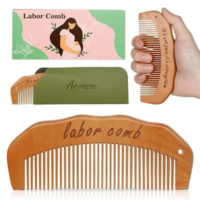 Amazon.com : Arrozon Birth Comb for Women Labor, Hospital Bag Must Haves for Pregnant Mom, Wooden Labor comb Natural Labor and Delivery Essentials, Ne