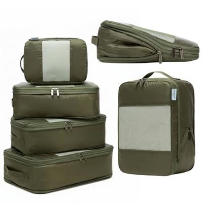 6-Pack Large Compression Packing Cubes for Travel - Lightweight Compression Packing Cube Set, Water-Resistant Luggage Organizer Bags & Suitcase Organi