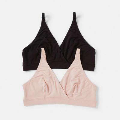 2 Pack Maternity Wirefree Crossover Crop Top - Kmart