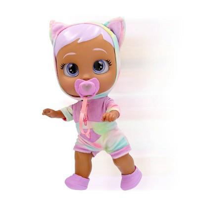 Cry Babies My First Steps Mya Baby Doll: Articulated Plastic with Purple Straight Hair : Target