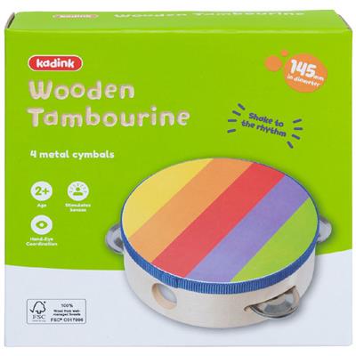 Kadink Wooden Tambourine | Officeworks