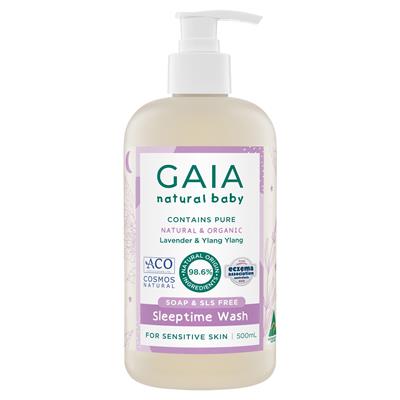 Gaia Natural Sleeptime Bath Wash Size 500ml | Baby Bunting AU