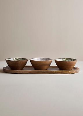 365 by Freemans Anya Set of 3 Wooden Nibble Bowls | Freemans