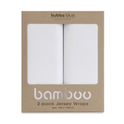 Bubba Blue Bamboo Jersey Wrap 2 Pack White | Baby Bunting AU