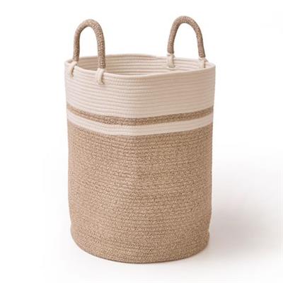 Chenshia Cotton Laundry Basket Foldable Woven Storage Basket Blanket 58L
