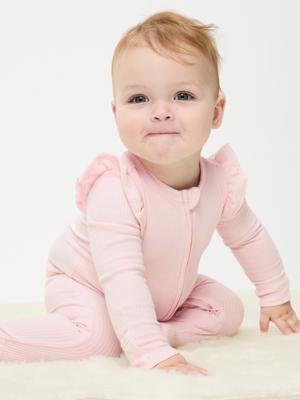 Ribbed 2-Way-Zip Sleep & Play Footed One-Piece for Baby | Old Navy