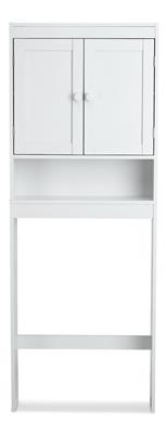 For Living Orleans 2-Door Over-The-Toilet Spacesaver Bathroom Storage Cabinet, White