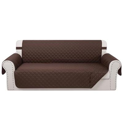 Luxshare Home Reversible Sofa Covers Couch Cover Furniture Protector for Dogs Elastic Straps Water Resistant(Sofa,Chocolate/Chocolate)