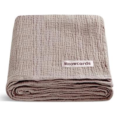 meowcards Muslin Swaddle Blankets for Baby, Unisex Baby Boys Girls Essentials, Large 47 x 47 inches, Boho Receiving Blankets Newborn Registry Must Hav