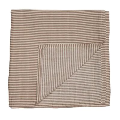 Huxie Swaddle - 100% Organic Cotton - Muslin Swaddle Blankets for Newborn, 47 x 47 (Natural Stripe)