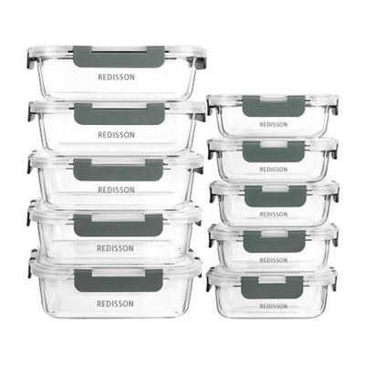 Glass Storage Containers with Snap Locking Lids - 10 Piece | Shop Today. Get it Tomorrow! | takealot.com