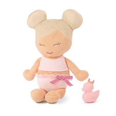 LullaBaby Plush Baby Bath Doll Blonde Hair & Fair Skin Tone, Lullababy Plush Bath Doll