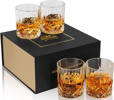 Amazon.com: KANARS Old Fashioned Whiskey Glasses with Luxury Box - 10 Oz Rocks Barware For Scotch, Bourbon, Liquor and Cocktail Drinks - Set of 4 - Me