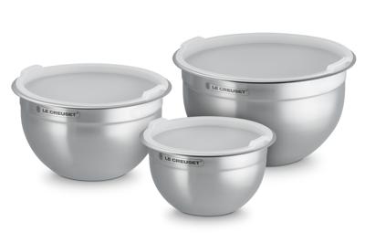 Set of 3 Stainless Steel Mixing Bowls with Lids | Le Creuset AU