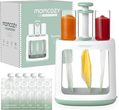 Amazon.com : Momcozy Squeeze Station,Baby Food Maker,Pouch Filler for Homemade Baby Puree, BPA-Free, Dishwasher Safe, with Reusable Baby Food Pouches