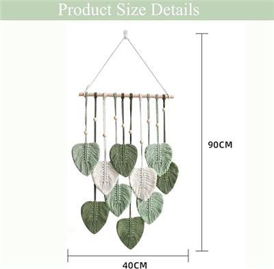 Amazon.com: MSFENG Wall Hanging Decor Leaves Tapestry Boho Wall Decor Woven Feather Handmade Yarn Tassels Woven Wall Art Decorations for Nursery, Bedr
