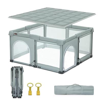 Amazon.com : Foldable Playpen with Detachable Thicken Mat,50x50 Inches Portable Playpen,Collapsible Play Pen for Babies and Toddlers,Indoor & Outdoor