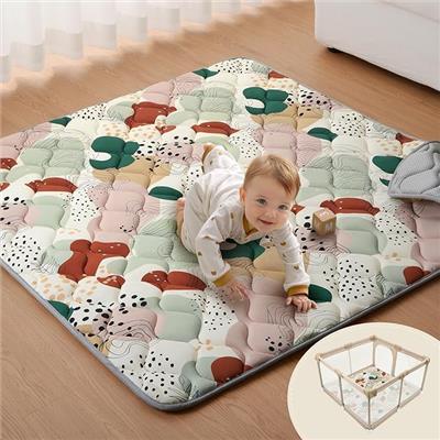 Amazon.com : Blissful Diary Baby Play Mats for Floor, 50x50 Playpen Mat, Thick Cushioning Padding Foam Playmat for Baby and Toddlers Infants, Non-Slip