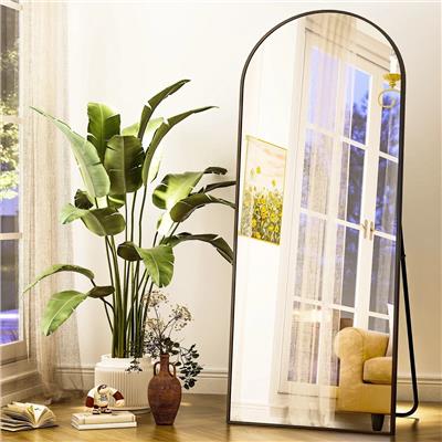BEAUTYPEAK 64x21 Full Length Mirror Arched Standing Floor Mirror Full Body Mirror, Black - Walmart.ca