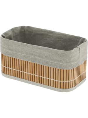 Natural Look Bamboo Storage Basket with Fabric Liner – PEP Online