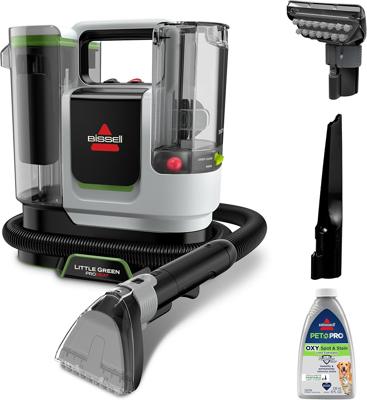 Amazon.com - BISSELL Little Green Max Pet Portable Carpet Cleaner, 3860 | Self-Cleaning Tough Stain Tool & Pet Hair Removal Tool; car/auto detailing;