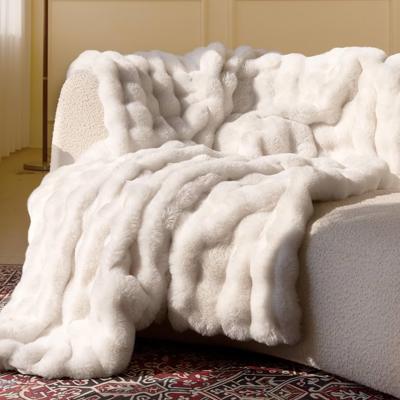 Amazon.com: blunique Ultra Soft Cozy Faux Fur Throw Blanket, Fuzzy Plush Thick Bubble Blanket, Luxury Fluffy Blanket for Couch, Sofa, Bedroom, and Liv