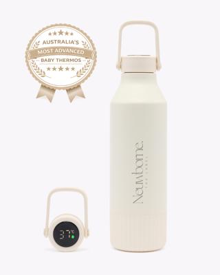Neuwborne Formula Feeding Thermos | Keeps Water Warm 12H – Smart Temp Display - Cream – Neuwborne the label