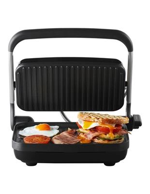 Sunbeam Cafe Style 2-Slice Sandwich Press and Contact Grill in Silver GRM2000SS | MYER
