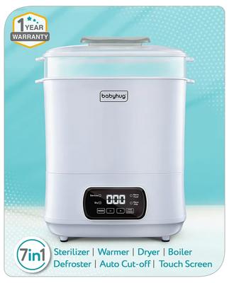 Babyhug 7 in 1 Sterilizer Warmer Cum Dryer - White| Milk & Food Warming| Egg Boiler| Auto Cut-off| Boil Veggies| Thaw Frozen Milk| Kills 99.9% Germs|
