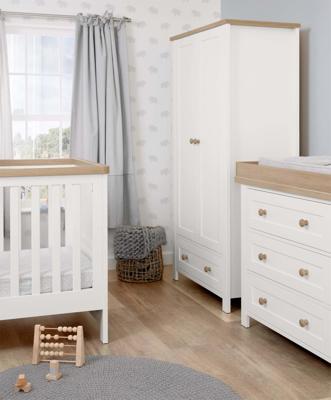 Wedmore 3 Piece Cotbed Range with Nursery Dresser Changer & Wardrobe