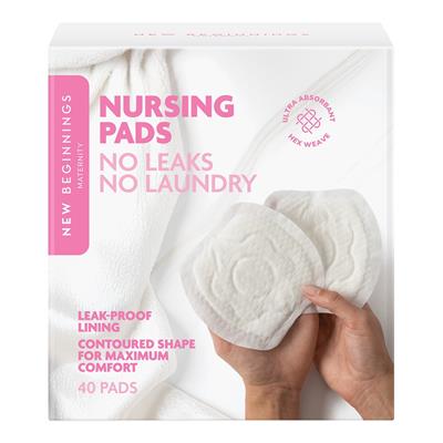 New Beginnings Nursing Breast Pads 40 Pack | Baby Bunting AU