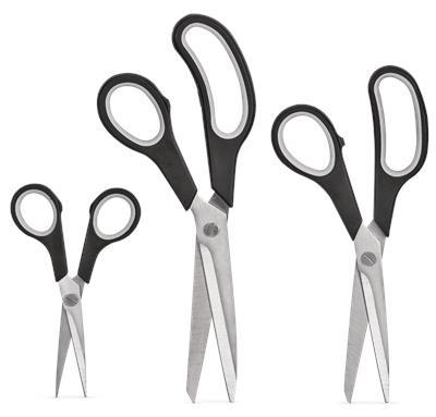 MASTER Chef Stainless Steel Scissor Set, Ergonomic Grip, 3-pc