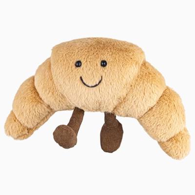 WqWqian Croissant Plush Toy - Soft Stuffed Croissant Gift, 14 inch Cute Food Stuffed Animals Pillow for Kids & Adults