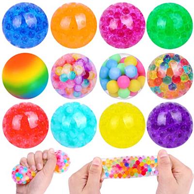 Dulefun Squishy Balls for Adult Stress Relief - 12pc Set with Squeeze Fidget Balls for Party Favors & Gifts