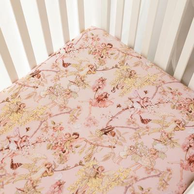 Fairy Pink Baby Crib Sheet | Flower Fairies of the Trees