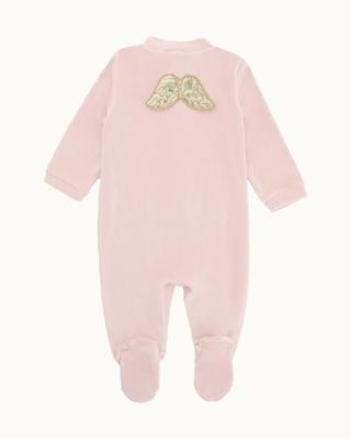 Velour Angel Wing™ Sleepsuit - Gold & Dusty Pink
      |
      Marie-Chantal