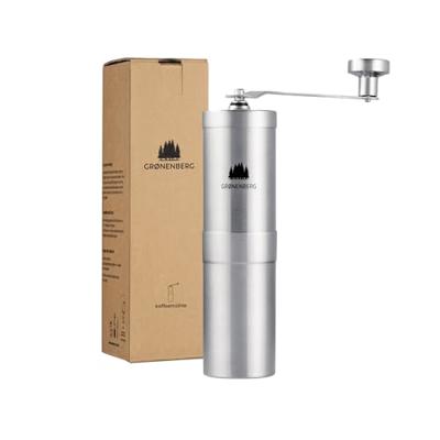 Grönenberg Manual Coffee Grinder with Ceramic Grinding Mechanism, Coffee Grinder, Espresso Grinder, Stainless Steel, Fully Adjustable Coarseness Setti