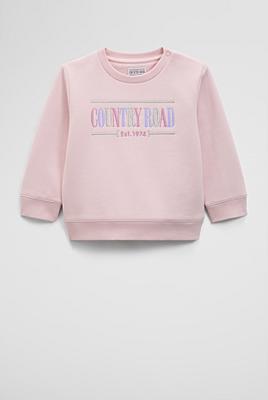 Mineral Pink Multi Australian Cotton Relaxed Heritage Sweat - Sweats | Country Road
