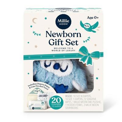 Millie Moon Luxury Disposable Diapers Gift Box - 20ct: Newborn Size, 4 to 11 lbs, Hypoallergenic, Wetness Indicator : Target