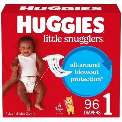 Huggies Little Snugglers Diapers - Size 1 - 96ct: 8 to 14 lbs, Wetness Indicator, No Fragrance Added, Wood Fluff Pulp : Target