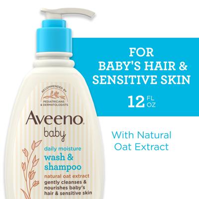 Aveeno Baby Daily Moisture Bath Body Wash & Shampoo, Oat Extract, 12 fl oz - Walmart.com