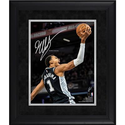 Victor Wembanyama San Antonio Spurs Facsimile Signature Framed 11 x 14 Spotlight Photograph