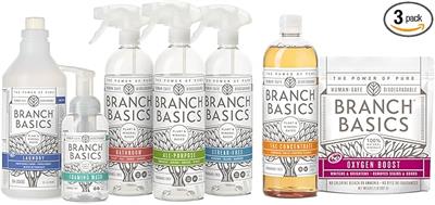 Amazon.com: Branch Basics Premium Starter Kit: All Purpose Cleaner, Glass, and Bathroom Cleaner plus our Foaming Wash, and Laundry Bottle (3 Plastic S