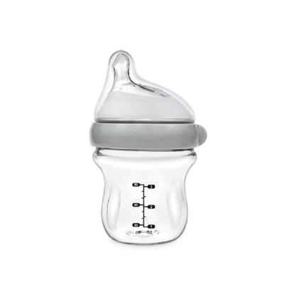 Haakaa Glass Baby Bottle Grey | Baby Bunting AU