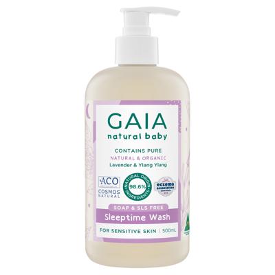 Gaia Natural Sleeptime Bath Wash Size 500ml | Baby Bunting AU